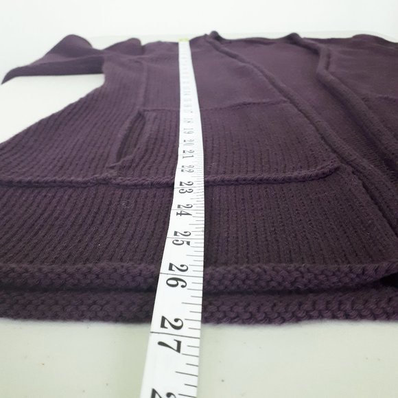 PURE Handknit Purple Open Front Knit Cardigan - Picture 8 of 12